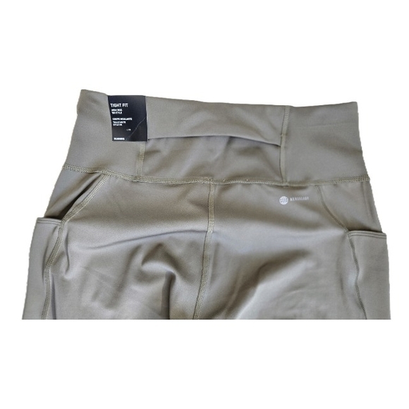 Adidas Olive Green High-Rise Leggings - Picture 2 of 6